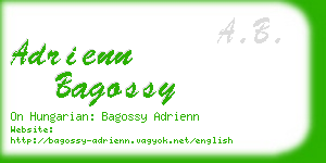 adrienn bagossy business card